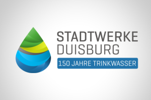 Aktionslogo zum Jubiläum 150 Jahre Trinkwasser. Aktionslogo zum Jubiläum 150 Jahre Trinkwasser.