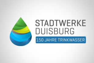 Diese Grafik zeigt das Aktionslogo zum Jubiläum 150 Jahre Trinkwasser.