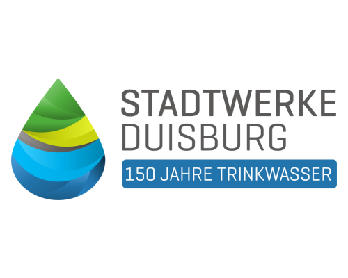 Die Grafik zeigt das Aktionslogo zum Jubiläum 150 Jahre Trinkwasser.